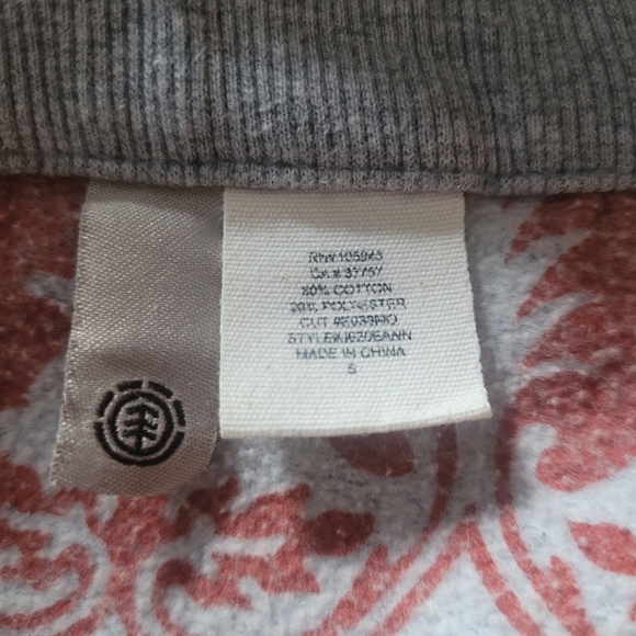 Element White and Orange Ombre Pullover Hoodie S - Picture 7 of 7